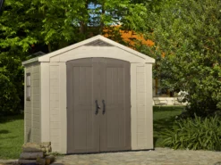 Keter Factor 8x6 Apex Beige Plastic Shed With Floor