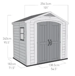 Keter Factor 8x6 Apex Beige Plastic Shed With Floor -Hozelock Shop keter factor 8x6 apex beige plastic shed with floor7290103664947 18bq