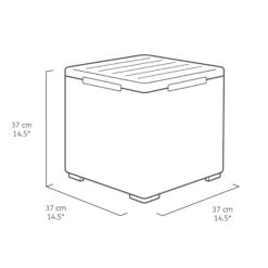 Keter Graphite 38.1L Small Plastic Storage Box & Lid -Hozelock Shop keter graphite 38 1l small plastic storage box lid8711245155517 01t