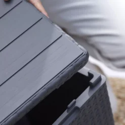 Keter Graphite 38.1L Small Plastic Storage Box & Lid -Hozelock Shop keter graphite 38 1l small plastic storage box lid8711245155517 37c