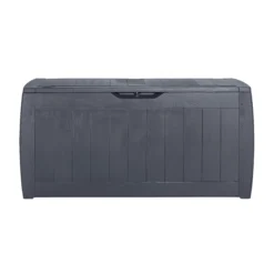 Keter Hollywood Wood Effect Plastic Garden Storage Box -Hozelock Shop keter hollywood wood effect plastic garden storage box7290103658441 02c bq