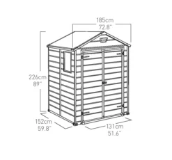 Keter Manor Apex Grey Plastic Shed With Floor (Base Included) 8 Keter Manor Apex Grey Plastic Shed With Floor (Base Included) -Hozelock Shop keter manor apex grey plastic shed with floor base included 7290103660390 01t