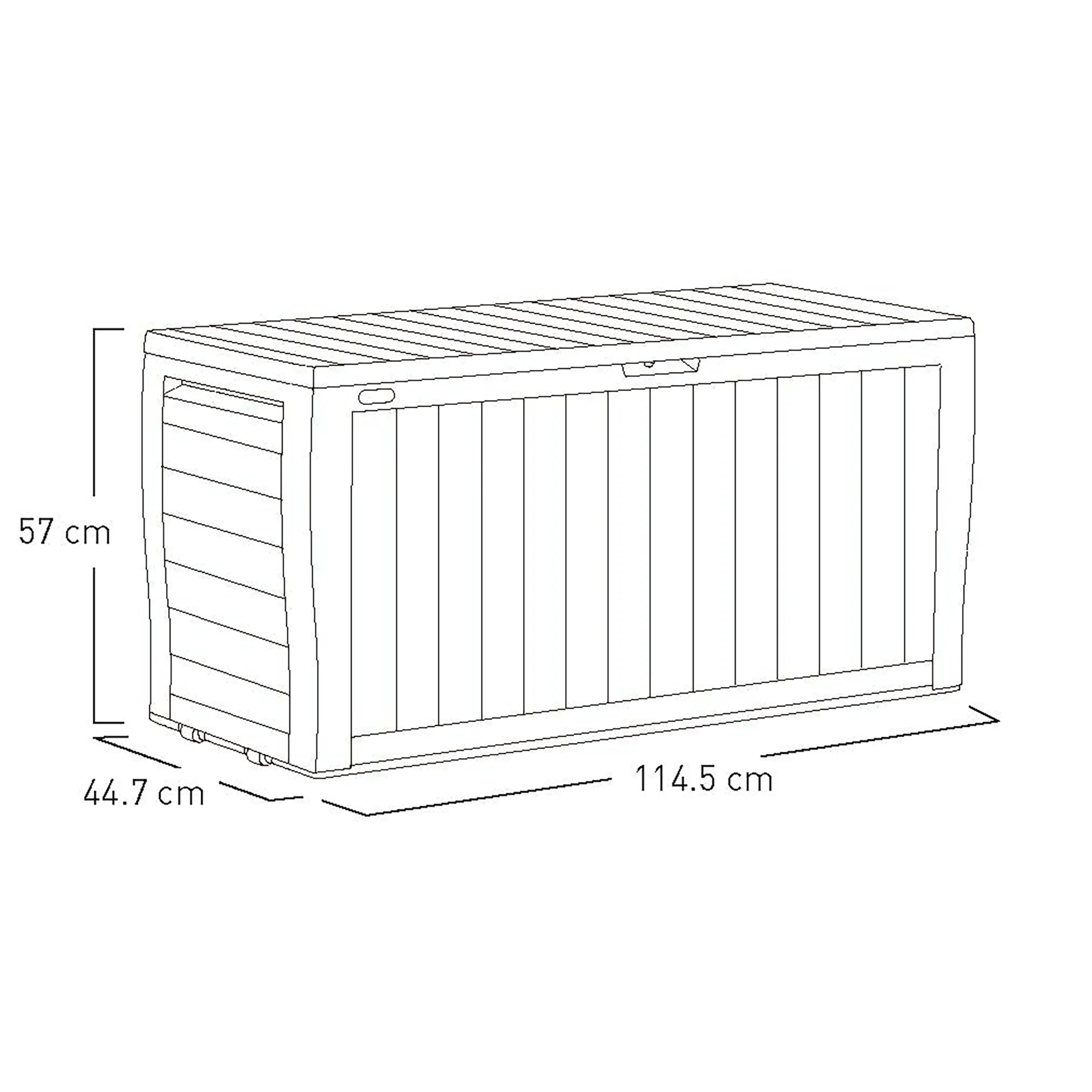 Keter Marvel Plus Grey Plastic 4x1 Garden Storage Box 270L 9 Keter Marvel Plus Grey Plastic 4x1 Garden Storage Box 270L - Image 9