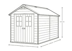 Keter Newton 7x11 Ft Apex Tongue & Groove Composite Shed With Floor -Hozelock Shop keter newton 7x11 ft apex tongue groove composite shed with floor7290112631688 01t bq