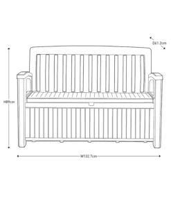 Keter Patio Wood Effect Garden Storage Bench Box - Partial Assembly Required 227L -Hozelock Shop keter patio wood effect garden storage bench box partial assembly required 227l7290112634825 01t bq