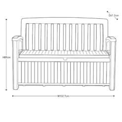 Keter Patio Wood Effect Garden Storage Bench Box - Partial Assembly Required 227L -Hozelock Shop keter patio wood effect garden storage bench box partial assembly required 227l7290112634825 09t bq