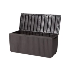 Keter Springwood Plastic Garden Storage Box -Hozelock Shop keter springwood plastic garden storage box7290106930292 21c bq