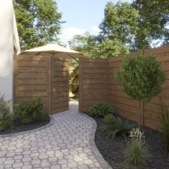 Klikstrom Tiama Pine Horizontal Slats Gate, (H)1.8m (W)0.9m 7 Klikstrom Tiama Pine Horizontal Slats Gate, (H)1.8m (W)0.9m -Hozelock Shop klikstrom tiama pine horizontal slats gate h 1 8m w 0 9m5059340668338 01i