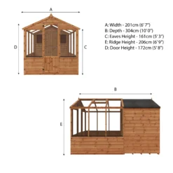Mercia 10x6 Apex Greenhouse Combi Shed - Assembly Required 16 Mercia 10x6 Apex Greenhouse Combi Shed - Assembly Required -Hozelock Shop mercia 10x6 apex greenhouse combi shed assembly required5029442091204 01i bq