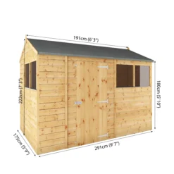 Mercia 10x6 Ft Reverse Apex Tongue & Groove Wooden 4 Windows Shed With Floor -Hozelock Shop mercia 10x6 ft reverse apex tongue groove wooden 4 windows shed with floor5029442006567 01t bq