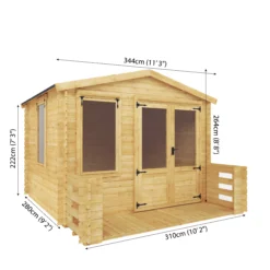 Mercia 11x12 Apex Tongue & Groove Cabin With Double Door 14 Mercia 11x12 Apex Tongue & Groove Cabin With Double Door -Hozelock Shop mercia 11x12 apex tongue groove cabin with double door5029442078687 01t bq