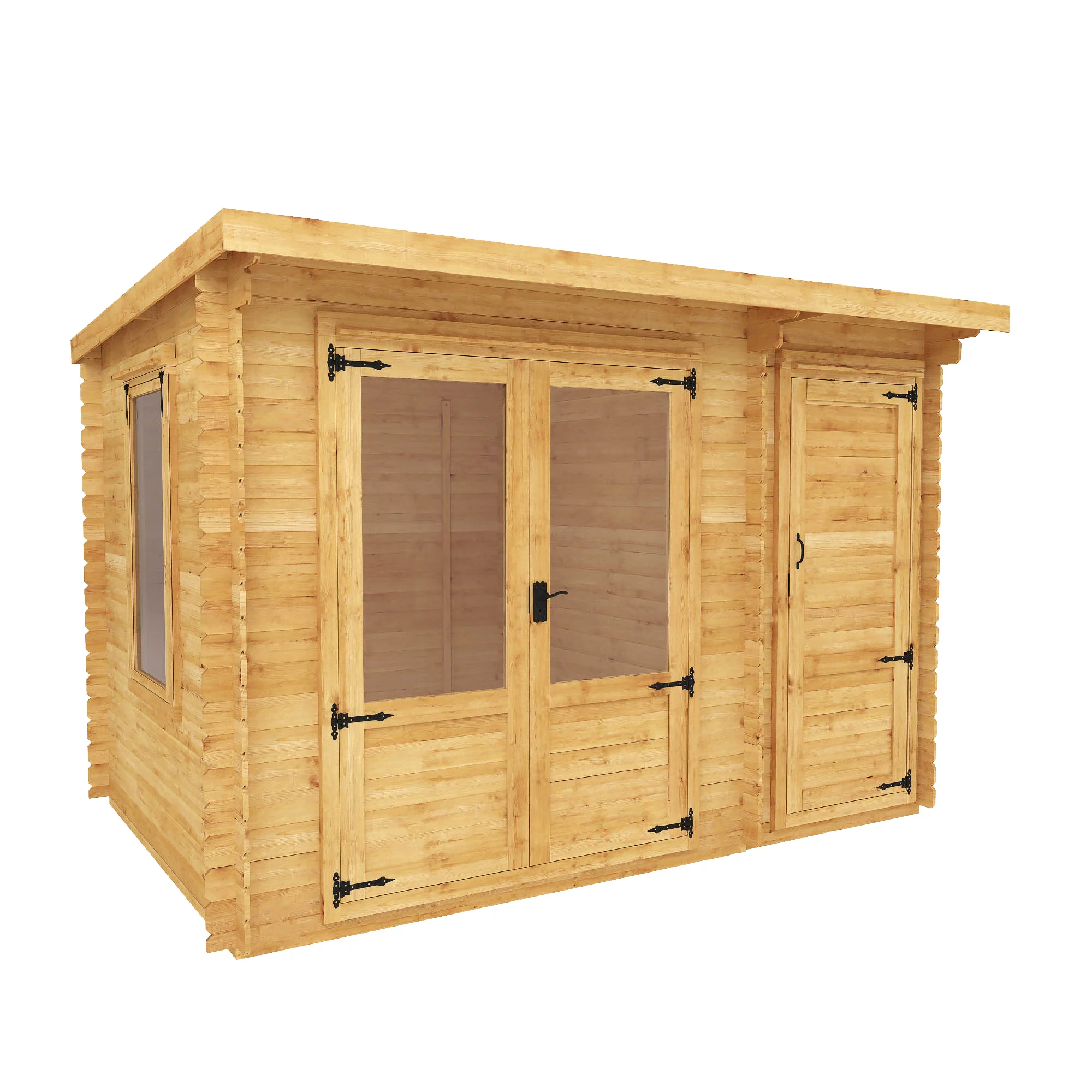 Mercia 11x8 Pent Tongue & Groove Cabin With Double Door 1 Mercia 11x8 Pent Tongue & Groove Cabin With Double Door