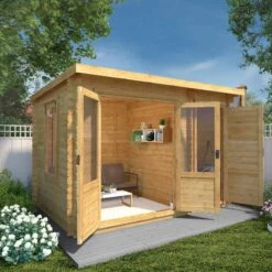Mercia 11x8 Pent Tongue & Groove Cabin With Double Door 19 Mercia 11x8 Pent Tongue & Groove Cabin With Double Door -Hozelock Shop mercia 11x8 pent tongue groove cabin with double door5029442002460 02i bq