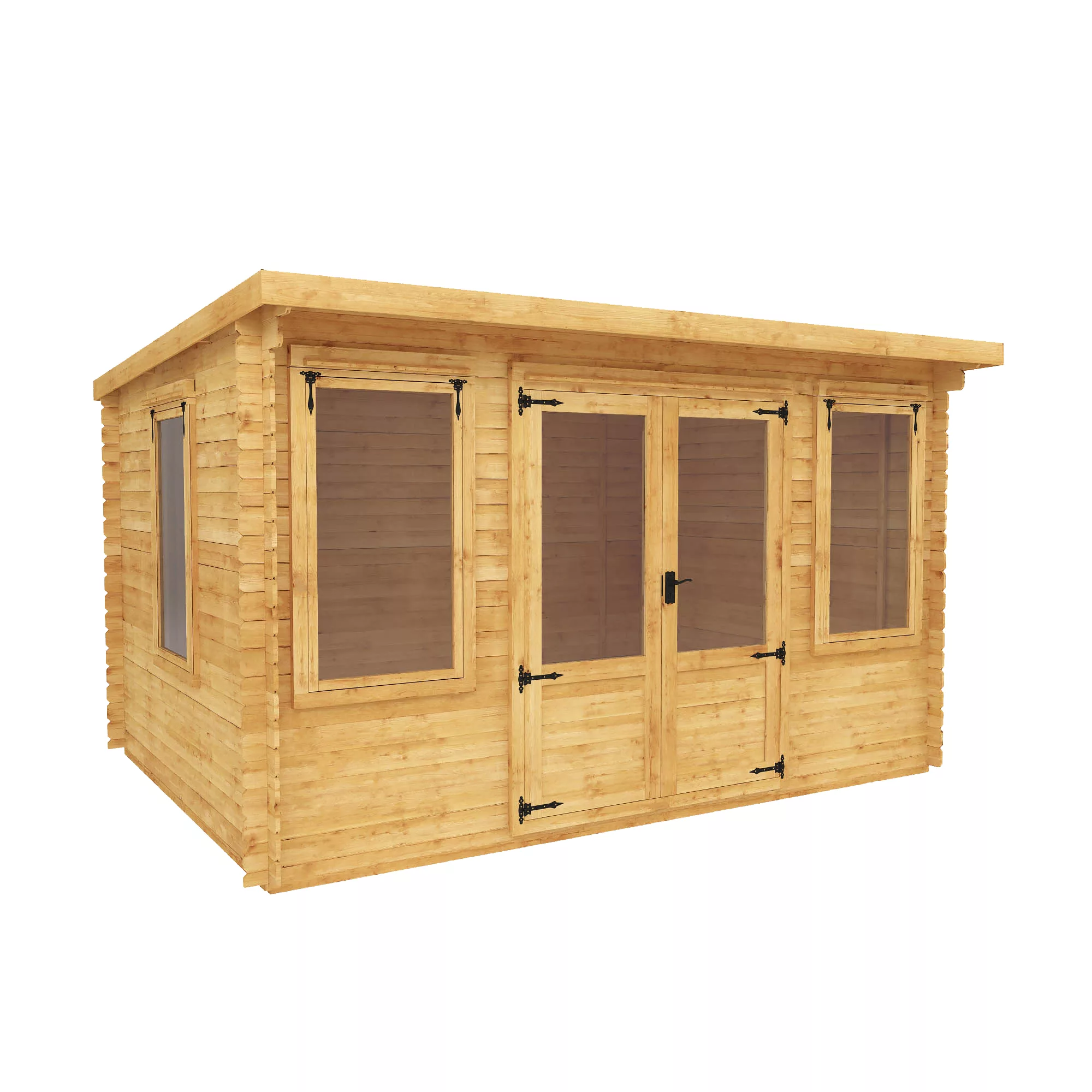 Mercia 13x10 Pent Tongue & Groove Cabin With Double Door 1 Mercia 13x10 Pent Tongue & Groove Cabin With Double Door