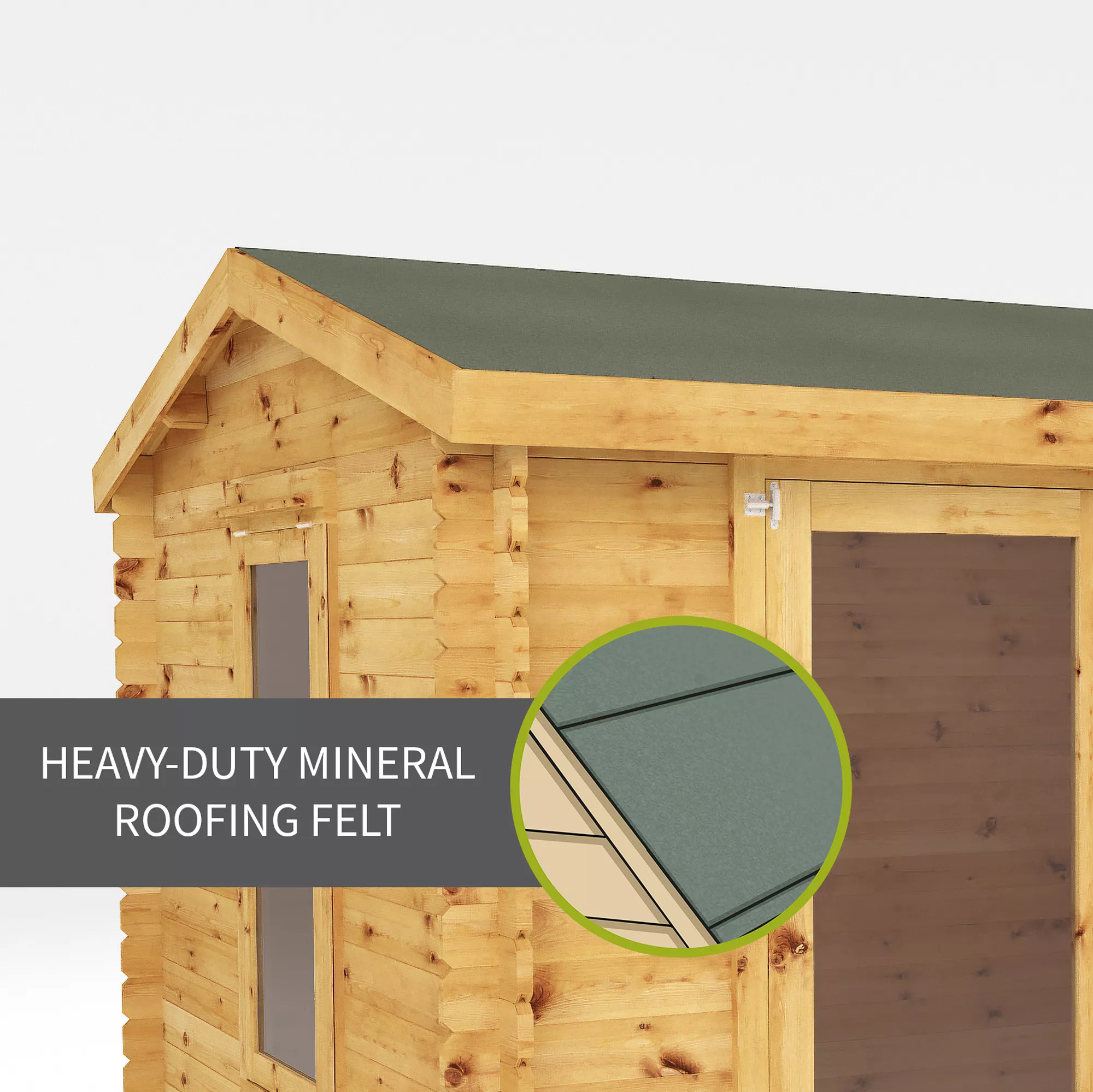 Mercia 13x10 Pent Tongue & Groove Cabin With Double Door 3 Mercia 13x10 Pent Tongue & Groove Cabin With Double Door - Image 3