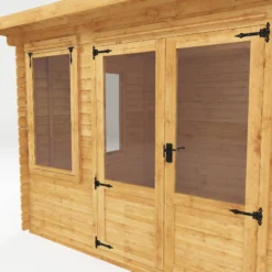 Mercia 13x10 Pent Tongue & Groove Cabin With Double Door 14 Mercia 13x10 Pent Tongue & Groove Cabin With Double Door -Hozelock Shop mercia 13x10 pent tongue groove cabin with double door5029442002453 37c bq
