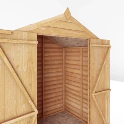 Mercia 6x4 Ft Apex Overlap Wooden 2 Door Shed With Floor -Hozelock Shop mercia 6x4 ft apex overlap wooden 2 door shed with floor5029442090993 05c
