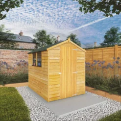 Mercia 7x5 Ft Apex Overlap Wooden Shed With Floor & 2 Windows -Hozelock Shop mercia 7x5 ft apex overlap wooden shed with floor 2 windows5029442075105 01i