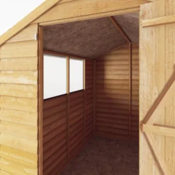 Mercia 7x5 Ft Apex Overlap Wooden Shed With Floor & 2 Windows -Hozelock Shop mercia 7x5 ft apex overlap wooden shed with floor 2 windows5029442075105 05c