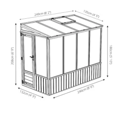Mercia 8x4 Lean To Greenhouse With Adjustable Vent 16 Mercia 8x4 Lean To Greenhouse With Adjustable Vent -Hozelock Shop mercia 8x4 lean to greenhouse with adjustable vent5029442076096 01t bq