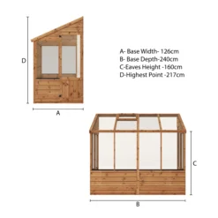 Mercia 8x4 Lean To Greenhouse With Flap Vent -Hozelock Shop mercia 8x4 lean to greenhouse with flap vent5029442091167 02i bq