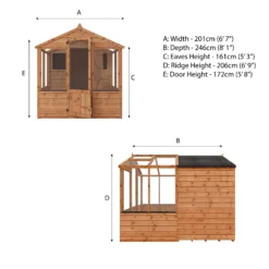 Mercia 8x6 Apex Greenhouse Combi Shed - Assembly Required -Hozelock Shop mercia 8x6 apex greenhouse combi shed assembly required5029442091198 02i bq