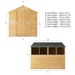 Mercia 8x6 Ft Apex Overlap Wooden 4 Windows Shed With Floor -Hozelock Shop mercia 8x6 ft apex overlap wooden 4 windows shed with floor5029442085463 01t