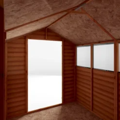 Mercia 8x6 Ft Apex Overlap Wooden 4 Windows Shed With Floor -Hozelock Shop mercia 8x6 ft apex overlap wooden 4 windows shed with floor5029442085463 04c