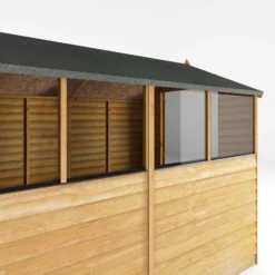 Mercia 8x6 Ft Apex Overlap Wooden 4 Windows Shed With Floor -Hozelock Shop mercia 8x6 ft apex overlap wooden 4 windows shed with floor5029442085463 05c