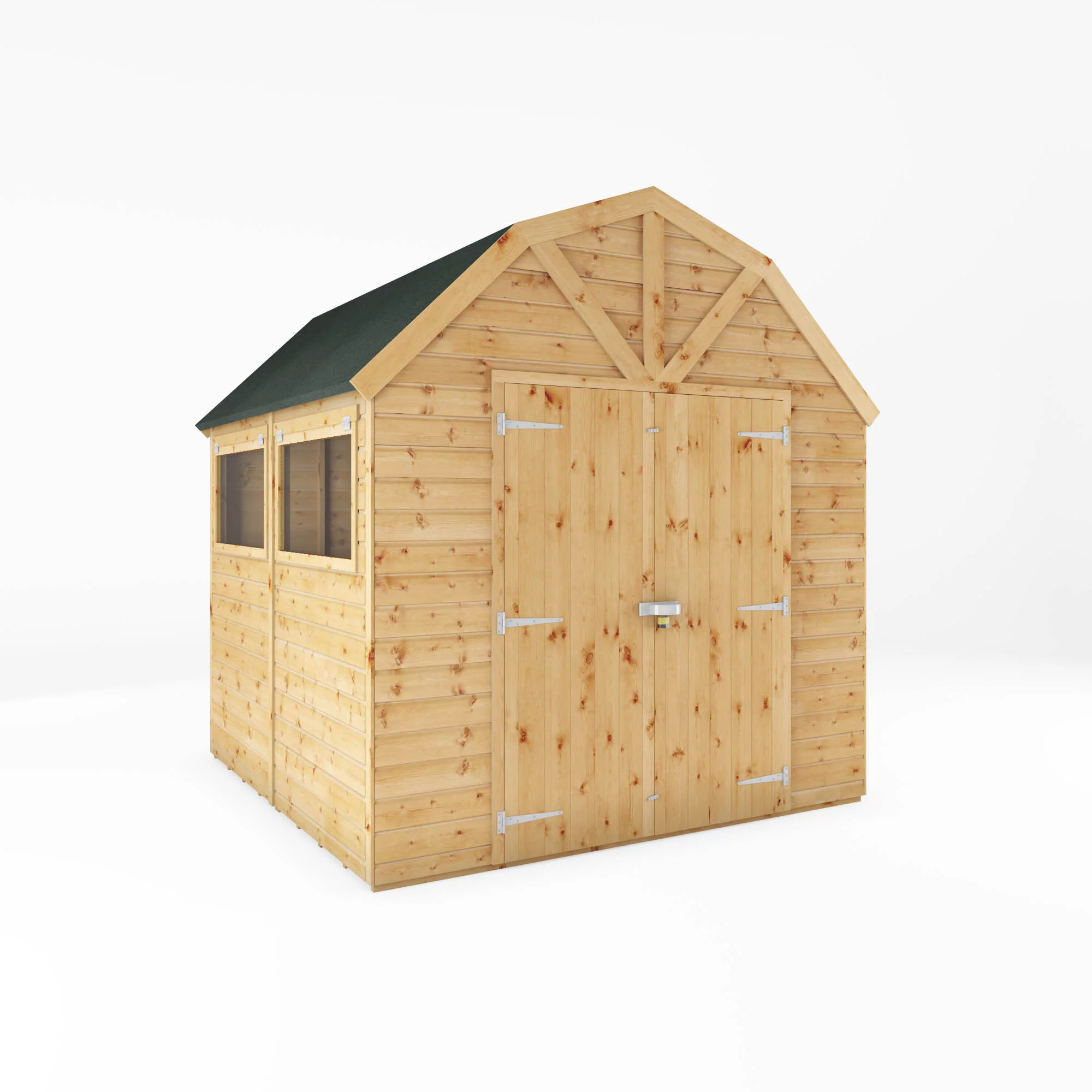 Mercia 8x8 Ft Barn Shiplap Wooden 2 Door Shed With Floor 2 Mercia 8x8 Ft Barn Shiplap Wooden 2 Door Shed With Floor - Image 2