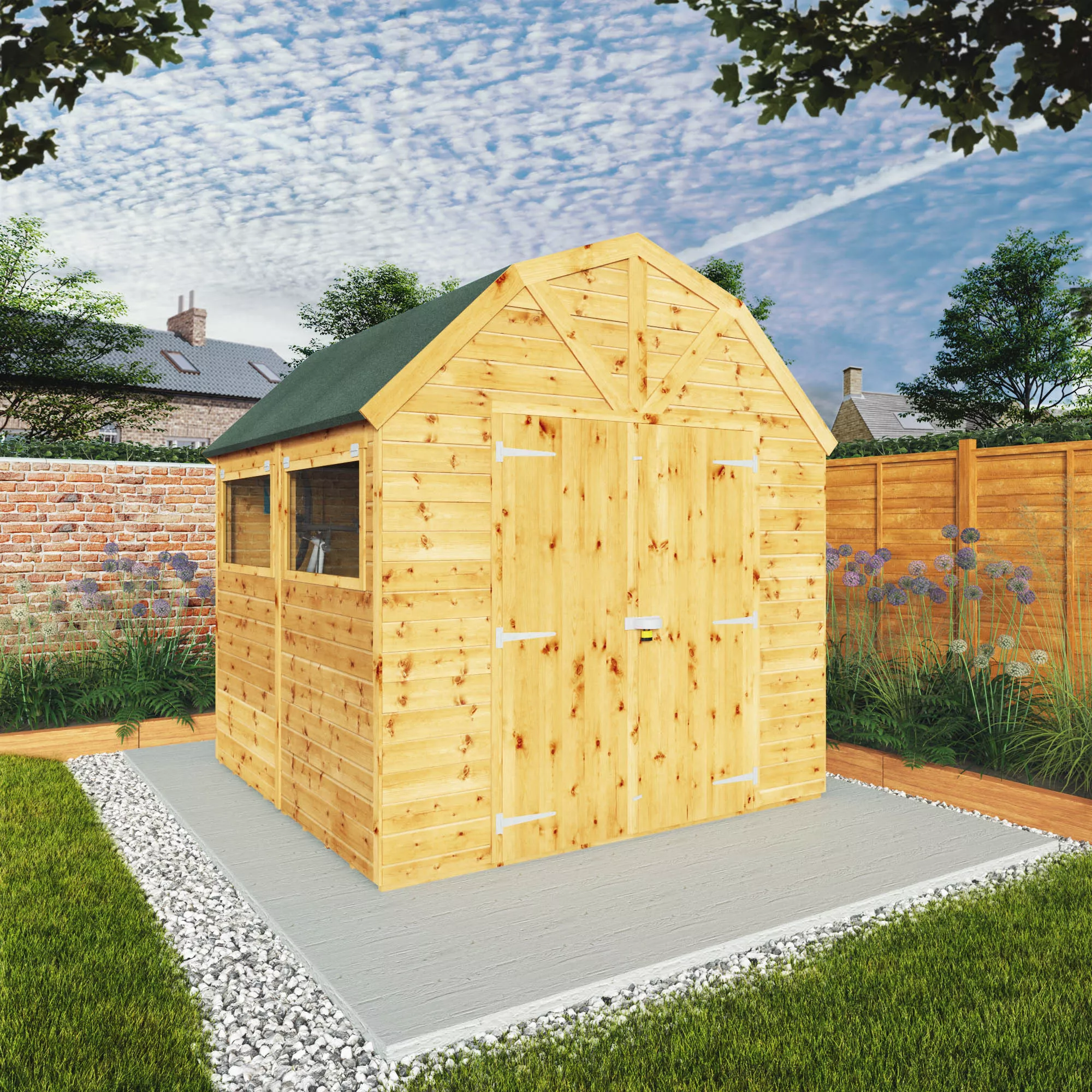 Mercia 8x8 Ft Barn Shiplap Wooden 2 Door Shed With Floor 8 Mercia 8x8 Ft Barn Shiplap Wooden 2 Door Shed With Floor - Image 8