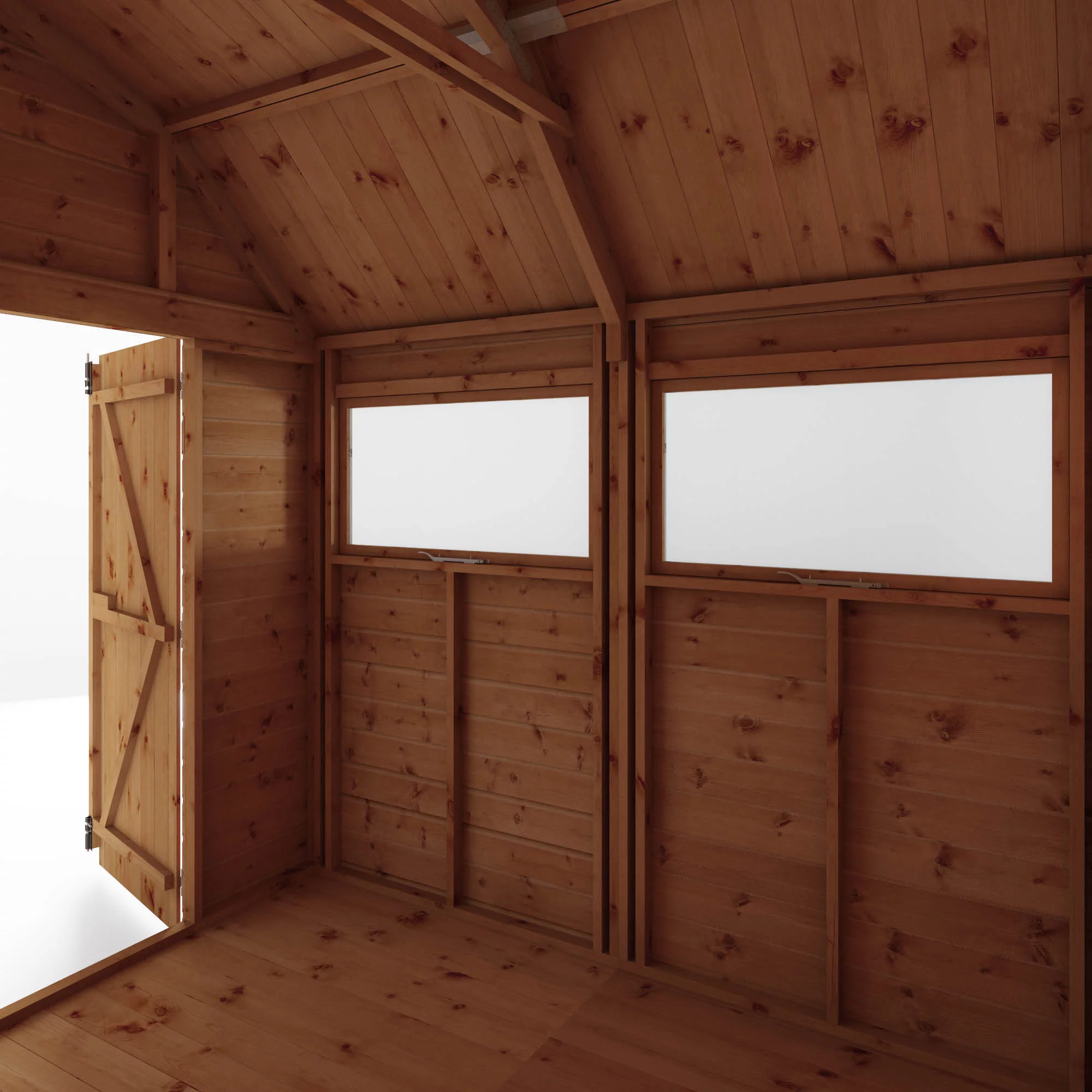 Mercia 8x8 Ft Barn Shiplap Wooden 2 Door Shed With Floor 6 Mercia 8x8 Ft Barn Shiplap Wooden 2 Door Shed With Floor - Image 6