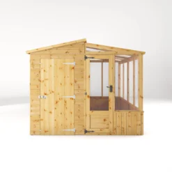 Mercia 8x8 Pent Greenhouse Combi Shed - Assembly Required -Hozelock Shop mercia 8x8 pent greenhouse combi shed assembly required5029442075655 02c