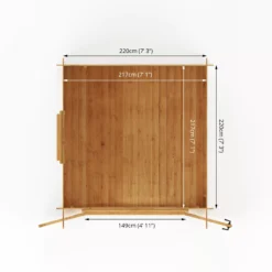 Mercia 8x8 Pent Tongue & Groove Cabin With Double Door -Hozelock Shop mercia 8x8 pent tongue groove cabin with double door5029442002439 02t bq