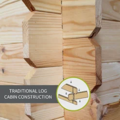 Mercia 8x8 Pent Tongue & Groove Cabin With Double Door -Hozelock Shop mercia 8x8 pent tongue groove cabin with double door5029442002439 40c bq