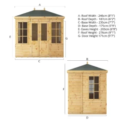 Mercia Clover 8x6 Ft Hip Shiplap Wooden Summer House With Double Door 18 Mercia Clover 8x6 Ft Hip Shiplap Wooden Summer House With Double Door -Hozelock Shop mercia clover 8x6 ft hip shiplap wooden summer house with double door5029442006871 01t