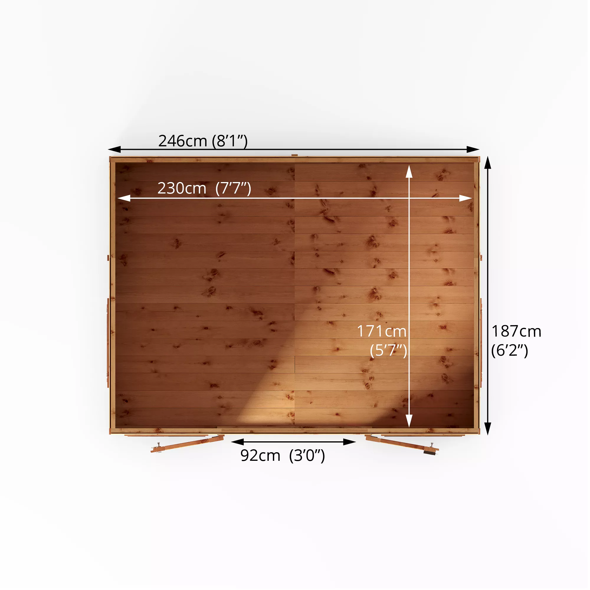 Mercia Clover 8x6 Ft Hip Shiplap Wooden Summer House With Double Door 10 Mercia Clover 8x6 Ft Hip Shiplap Wooden Summer House With Double Door - Image 10