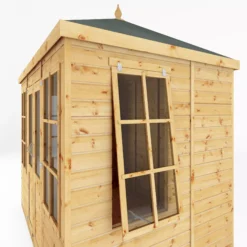 Mercia Clover 8x6 Ft Hip Shiplap Wooden Summer House With Double Door 13 Mercia Clover 8x6 Ft Hip Shiplap Wooden Summer House With Double Door -Hozelock Shop mercia clover 8x6 ft hip shiplap wooden summer house with double door5029442006871 03c