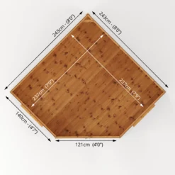 Mercia Corner 8x8 Ft Flat Shiplap Wooden Summer House With Double Door -Hozelock Shop mercia corner 8x8 ft flat shiplap wooden summer house with double door5029442076553 02t