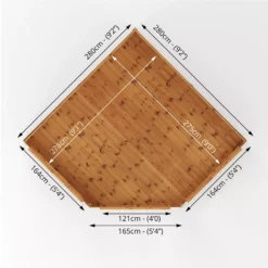 Mercia Corner 9x9 Ft Flat Shiplap Wooden Summer House With Double Door -Hozelock Shop mercia corner 9x9 ft flat shiplap wooden summer house with double door5029442088563 02t