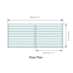 Mercia Double Wooden Log Store -Hozelock Shop mercia double wooden log store5029442012629 02t