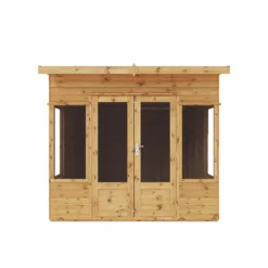 Mercia Helios 8x8 Ft Curved Shiplap Wooden Summer House With Double Door -Hozelock Shop mercia helios 8x8 ft curved shiplap wooden summer house with double door5029442073859 02c