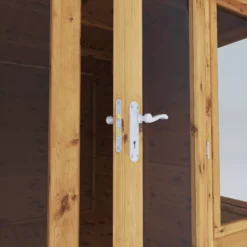 Mercia Helios 8x8 Ft Curved Shiplap Wooden Summer House With Double Door -Hozelock Shop mercia helios 8x8 ft curved shiplap wooden summer house with double door5029442073859 04c