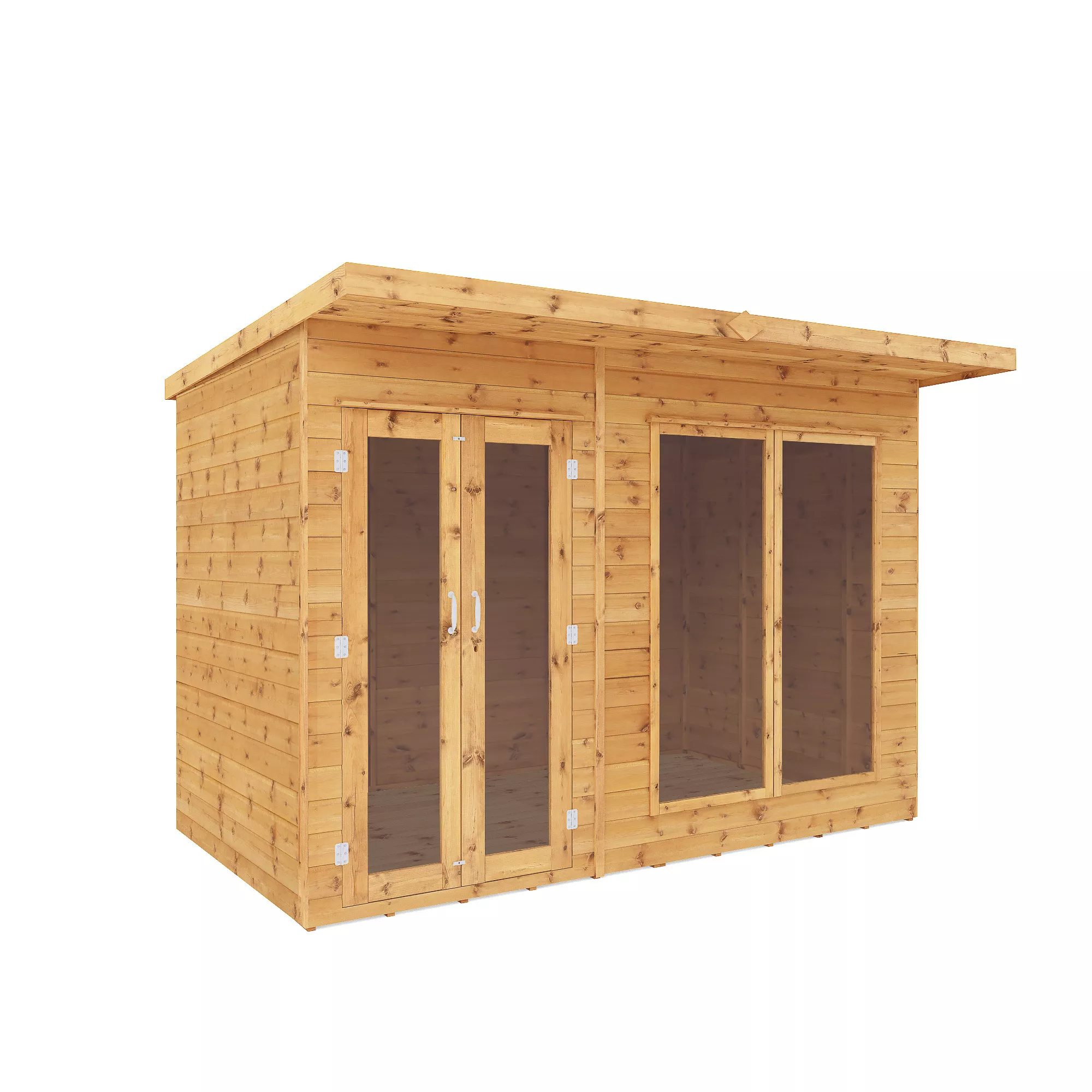 Mercia Maine 10x6 Ft Pent Shiplap Wooden Summer House With Double Door 2 Mercia Maine 10x6 Ft Pent Shiplap Wooden Summer House With Double Door - Image 2