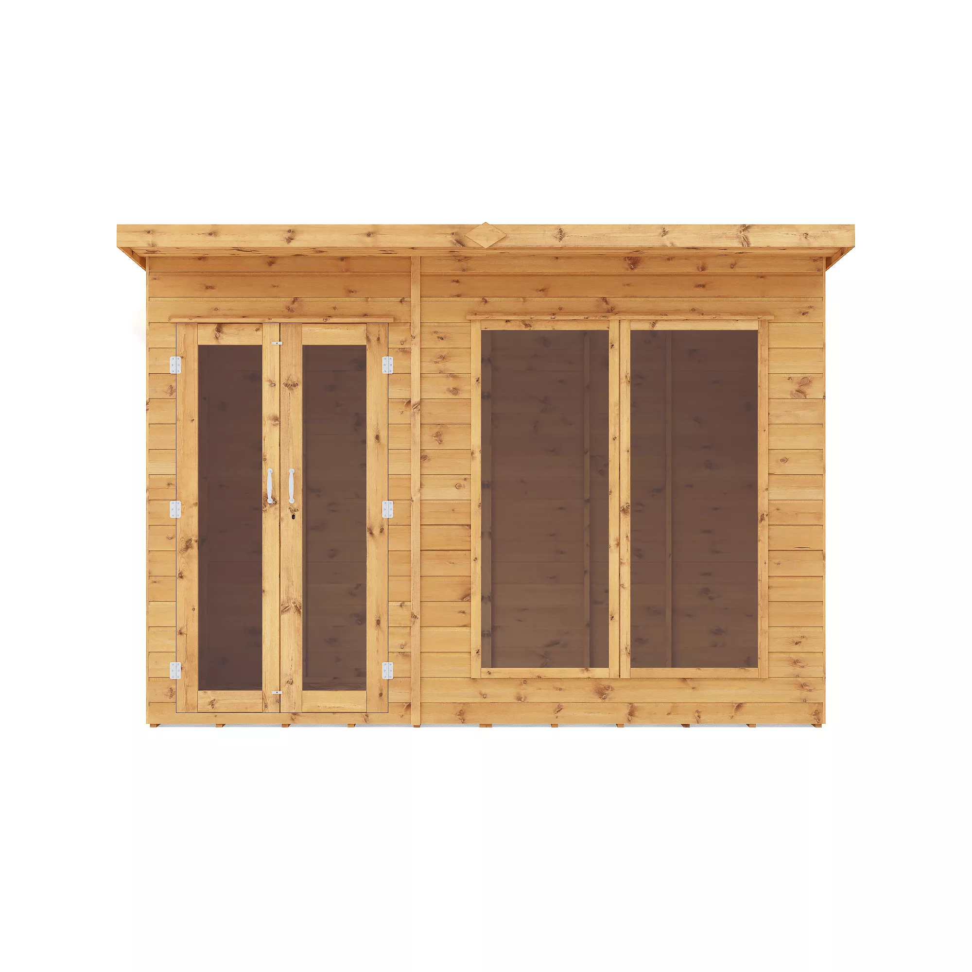 Mercia Maine 10x6 Ft Pent Shiplap Wooden Summer House With Double Door 3 Mercia Maine 10x6 Ft Pent Shiplap Wooden Summer House With Double Door - Image 3