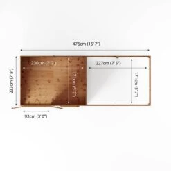 Mercia Maine 16x6 Ft Pent Shiplap Wooden Summer House With Double Door 17 Mercia Maine 16x6 Ft Pent Shiplap Wooden Summer House With Double Door -Hozelock Shop mercia maine 16x6 ft pent shiplap wooden summer house with double door5029442008714 02t