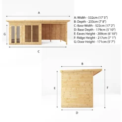 Mercia Maine 18x6 Ft Pent Shiplap Wooden Summer House With Double Door 13 Mercia Maine 18x6 Ft Pent Shiplap Wooden Summer House With Double Door -Hozelock Shop mercia maine 18x6 ft pent shiplap wooden summer house with double door5029442008738 01t