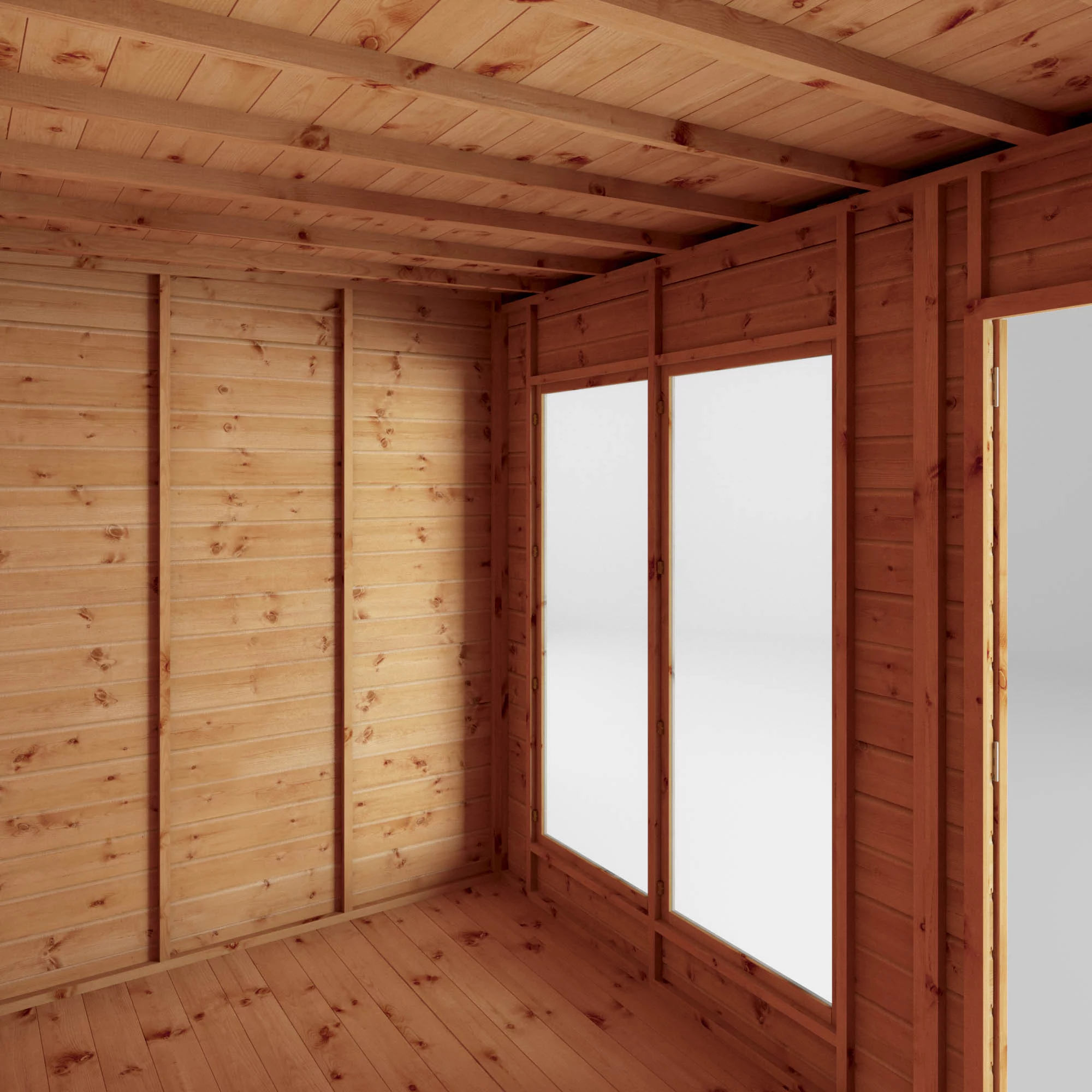 Mercia Maine 18x6 Ft Pent Shiplap Wooden Summer House With Double Door 9 Mercia Maine 18x6 Ft Pent Shiplap Wooden Summer House With Double Door - Image 9