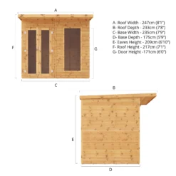 Mercia Maine 8x6 Ft Pent Shiplap Wooden Summer House With Double Door -Hozelock Shop mercia maine 8x6 ft pent shiplap wooden summer house with double door5029442002545 01t
