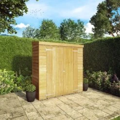 Mercia Overlap Wooden 6x2'6 Pent Garden Storage -Hozelock Shop mercia overlap wooden 6x2 6 pent garden storage5029442073897 01i